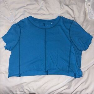 pacsun blue cropped tee